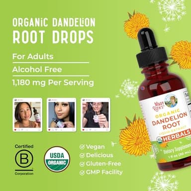 Organic Dandelion Root Extract by MaryRuth's | USDA Organic | Easy-to-Take | Liquid Dandelion Root Supplement | Herbal Extract | Vegan | Gluten Free | Sugar Free | Non-GMO | 30 Servings - Image 8