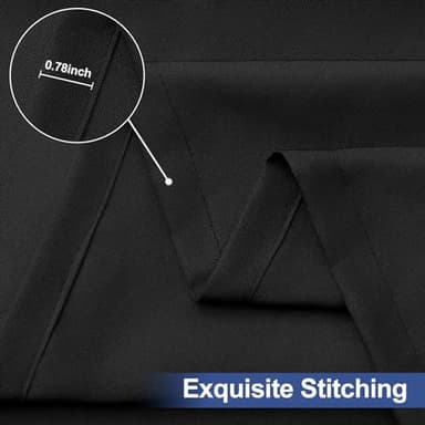 homing 2 Pack Rectangle Table Cloth, Elastic Fitted Fabric Tablecloth Fits for 6 Foot Folding Tables, Washable Table Cover for Picnic, Camping, Indoor & Outdoor (Black, 30" x 72") - Image 7