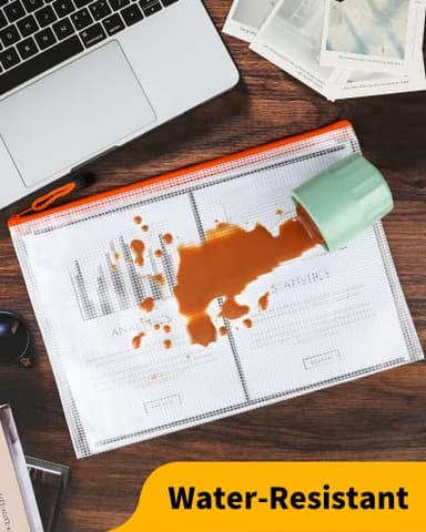 Smarpau A5 Mesh Zipper Pouch, 24 Pack 12 Colors 9.5" x 7.1" Multipurpose Zipper Pouches for Organizing, Waterproof Zipper Mesh Bags Small Zipper Pouch for Travel, Office, Home Storage - Image 6