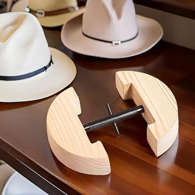 Hat Stretcher, Cowboy Hat Stretcher for Fitted Hats, Adjustable Stretched Size 7 to 8 3/8, Hats Jack Fits All Kind of Caps - Lever Principle Wrench, Wooden Extender Widener for Cowboy Baseball Caps - Image 8