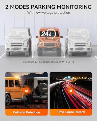 WOLFBOX G900 Rear View Mirror Camera, Mirror Dash Cam 4K Front and 2.5K Rear, Smart Full 12’’ Touch Screen, Backup Camera for Car, GPS, WDR, Night Vision, Included 64GB Card - Image 7