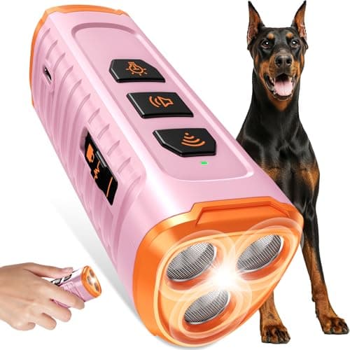 Dog Bark Deterrent Device, Anti Barking Device for Dogs 3X Ultrasonic to Stop Barking Neighbors Dog| 50ft Range, 5 Adjustable Modes, Flashlight & Beep | Safe & Effective for Small, Medium & Large Dogs - Image 1