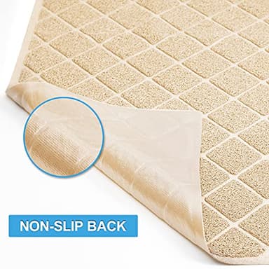 Niubya Premium Cat Litter Mat, 47" Long x 35" Wide, Non-Slip and Waterproof Design, Soft on Paws, Easy to Clean - Image 5