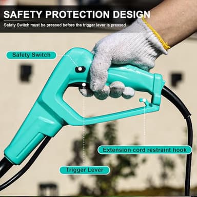 IncwBo Electric Rototiller Garden Tiller 12 Inch Tilling Width 8-Inch Electric Tiller 10.5 Amp Tiller Cultivator for Garden Yard - Image 6