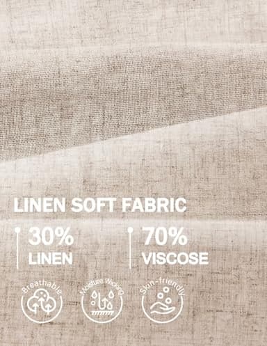 COOFANDY Mens Casual Elastic Waist Shorts Linen Summer Beach 9 Inch Inseam Stretch Waistband Shorts, Khaki, X-Large - Image 6