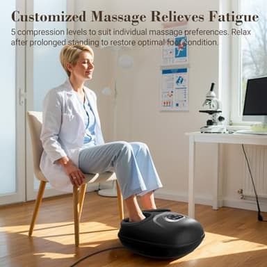 CuPiLo Foot Massager FSA Eligible HSA, Feet Massager with Heat for Plantar Fasciitis Relief, 5 Levels Compression & Vibration Massage for Neuropathy, Thanksgiving Gifts for Women Men, Fits Up to 13" - Image 4