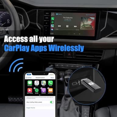 Mini Wireless Carplay Adapter for iPhone, 2025 2 in 1 Stable Universal Wireless carplay Adapter, Fast Convert Factory Wired to Wireless CarPlay Dongle Cars for auto for Android for Apple for iOS - Image 6