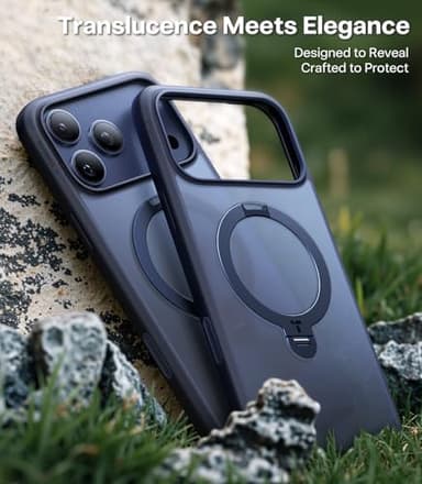 TORRAS Q3 Spin for iPhone 17 Pro Case, Patented 360 Magnetic Stand, Fit for MagSafe, Built-in Ring Holder Kickstand, Military Grade Protective Phone Case for iPhone 17 Pro, Camera Control, Deep Blue - Image 8