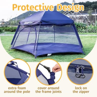 Alvantor Baby Playpen Play Yard 84"x84"x44”Large Kids Tents Pop Up Play Tent Indoor Outdoor Playhouse for Babies Toddlers Children Camping Playground Beach, 36-96 Months, Navy - Image 7