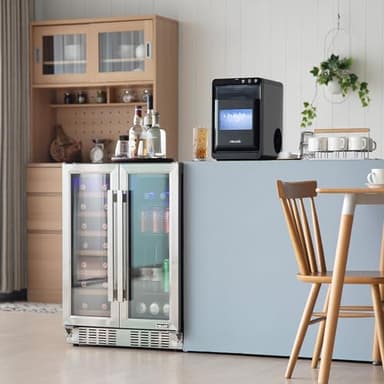 Newair Nugget Ice Maker Countertop, 44 lbs in 24 Hours Ice Machine Nugget, Self Cleaning Ice Maker in Black Stainless Steel, Perfect for Home Bar, Kitchen Countertop, RV, Home Office - Image 8