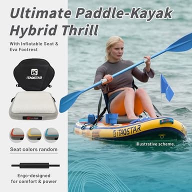 iTAOSTAR A02CP 35" Extra Wide Paddle Board, Stand Up Paddle Board with Seat, Stable Wide Inflatable Paddle Boards for Adults/Family/Youth of All Skill Levels - Image 6