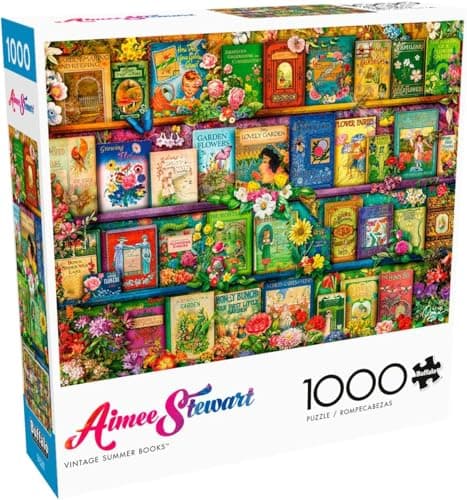 Buffalo Games - Aimee Stewart - Vintage Summer Books - 1000 Piece Jigsaw Puzzle for Adults -Challenging Puzzle Perfect for Game Nights - Finished Size is 26.75 x 19.75 - Image 1