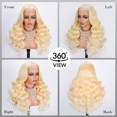 613 13x6 Lace Front Wig Human Hair 250 Density 30 Inch Body Wave Blonde Wig Human Hair 613 HD Lace Frontal Wigs 13x6, 100% Real Human Hair No Synthetic Blend No Tangle No Shedding Triple Lifespan 3X - Image 4