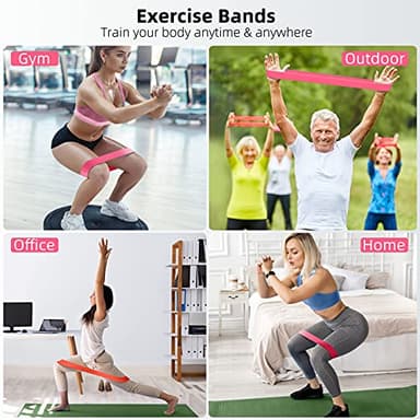 Resistance Bands for Working Out, Elastic Exercice Loop Bands for Physical Therapy, Yoga Starter Set of Stretch Bands for Booty Legs, Pilates Flexbands - Image 4
