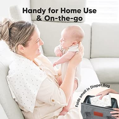 Organic Burp Cloths Baby Boy, Girl - 6-Pack Large Cotton Burping Cloths for Babies, Spit Up Rags, Super Absorbent, Ultra Soft Newborn Rag, Gender Neutral, Machine Washable, Durable (Neutrals) - Image 8