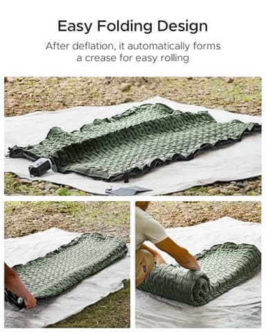 ACACIA 4.3" Thick Self Inflating Sleeping Pad with Foam | Innovative Y-Shaped Telescopic Structure | Ultraportable Camping Mattress | Outdoor Compact Air Mat for Tent Car | Full - Image 8