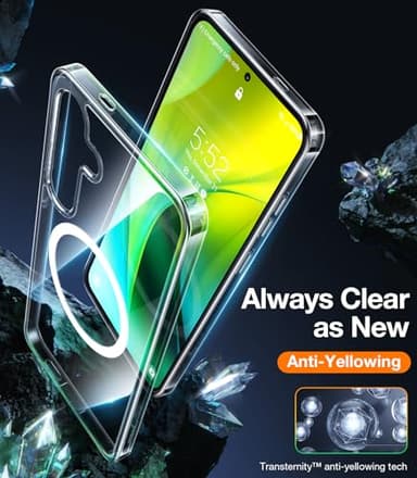 TORRAS Magnetic Guardian Designed for Samsung Galaxy S24 Case 6.2" Compatible with MagSafe, Never Yellowing, Military Grade Drop Tested Hard Back Slim Protective Clear Case for Samsung S24 Case, Clear - Image 5