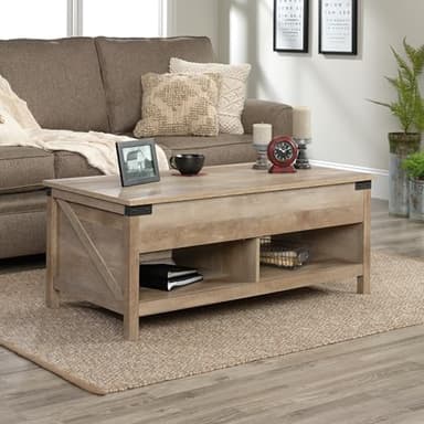 Sauder Bridge Acre Lift Top Coffee Table, Lintel Oak Finish - Image 5