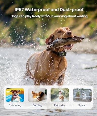 DOG CARE Dog Training Collar, Shock Collar with Beep, Vibration, Safe Static, Dog Training Collar with Remote 1800FT Waterproof Rechargeable E-Collar, Security Lock for All Dogs - Image 4