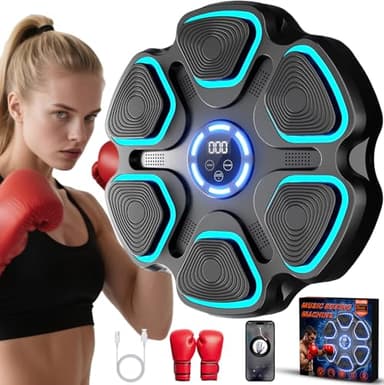 Music Boxing Machine with Bluetooth&LED Display, 9 Speeds & 11 Models, Interactive Wall-Mounted Music Punching Machine for Adults&Kids,Boxing Machine Suitable for Indoor Workouts,Home,Gym - Image 8