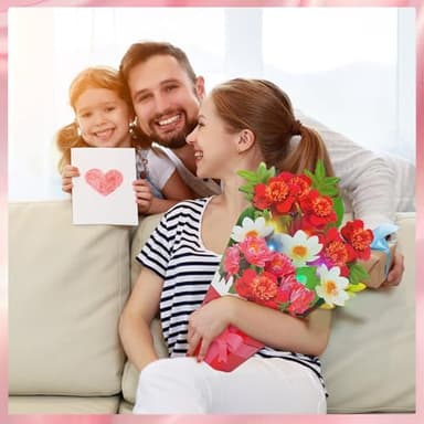 MZD8391 Birthday Cards with MUSIC & LIGHTS, Pop Up Birthday Cards, Magnoli, 12 Inch Life Sized Forever Flower Bouquet Greeting Card Gifts for Women Mom Grandma - Image 4