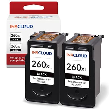 INKCLOUD Compatible Black Ink Cartridges Replacement for Canon 260XL PG-260 XL for PIXMA TS5320 TS6420 TR7020 TR7020a TS6420a All in One Wireless Printer (Black, 2-Pack) - Image 7