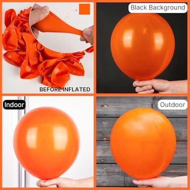 PartyWoo Orange Balloons 152 pcs Different Sizes of 18 12 10 5 Inch Fall Balloon Arch Kit Garland for Thanksgiving Halloween Little Cutie Baby Shower Birthday Party Decorations Orange-Y9 - Image 2