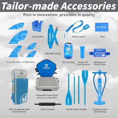 iTAOSTAR J07CP 35" Extra Wide Stand Up Paddle Board, More Balance Inflatable Paddle Board with 5 Fins for Beginner，Paddle Boards for Adults of All Skill Levels - Image 3