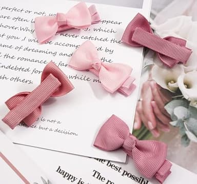 CÉLLOT Baby Hair Clips 50PCS Baby Girls Fully Lined Baby Bows Hair Pins Tiny 2" Hair Bows Alligator Clips for Baby Girls Infants Toddlers in Pairs - Image 8