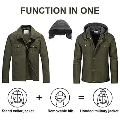 Pursky Men's Cotton Lightweight Jackets Spring Autumn Jacket For Men Slim Bomber Windbreaker Jackets Coat Army Green XS - Image 2