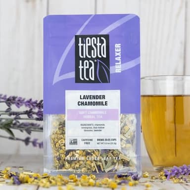 Tiesta Tea - Lavender Chamomile Herbal Tea, Loose Leaf, Calming Blend with Chamomile, Lavender, and Lemongrass, Caffeine-Free Herbal, Great for Hot or Iced, Resealable Pouch, 25 Cups, 0.9 Ounce - Image 2