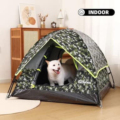 GDanes Camouflage Dog Tent House - Portable Indoor/Outdoor Dog Bed with Soft Pad for Large Dogs, 42 x 42 x 32 Inches - Image 6