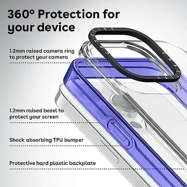 CASETiFY Compact iPhone 13 Pro Case [4 ft. 2X Military Grade Drop Protection/Slim/Lightweight] - Clouds - Clear Black - Image 7