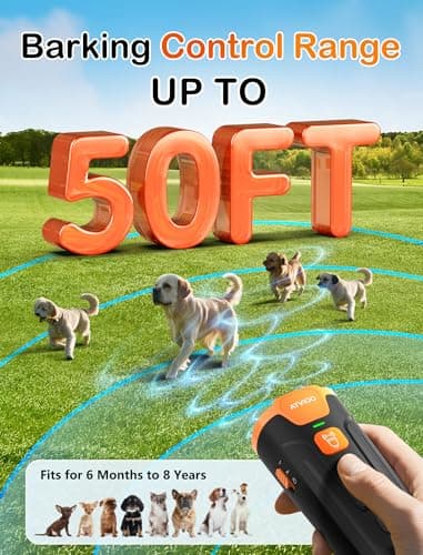 Dog Bark Deterrent Device - Ultrasonic Anti-Barking Devices with 3X Sonic Emitters, Up to 50FT Long Range & Rechargeable Bark Control - Safe for Dogs Training - Indoor & Outdoor (Black) - Image 4