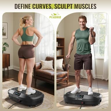 FLYBIRD Vibration Plate Exercise Machine, 120 Adjustable Speed High Intensity Vibration for Muscle Toning Weight Loss Lymphatic Drainage, Full Body Workout Vibration Plate Ideal for Fitness & Recovery - Image 9