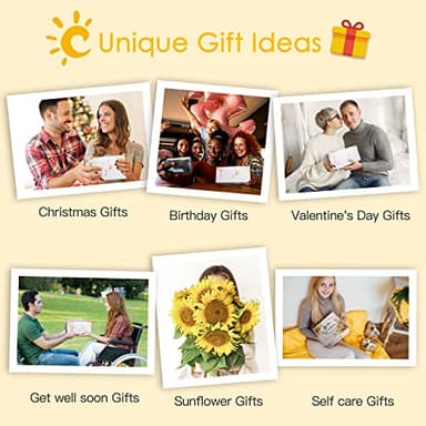 Birthday Gifts for Women, Sending Sunshine Christmas Gifts, Get Well Soon Gifts Basket Care Package Unique Spa Gifts Box with Wine Glasses for Thinking of You Her Sister Best Friend - Image 7