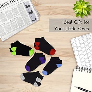 SPTRAMLE Kids Ankle Socks, Baby Low Cut for Toddlers Boys Girls (7-10 Years Old), 25 Pairs Half Cushion No Show Set - Image 4