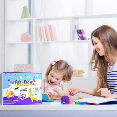 Air Dry Clay 56 Colors, Modeling Clay for Kids, DIY Model Magic Clay, Molding Clay Kit with Sculpting Tools, Non-Sticky Soft and Super Light, Arts and Crafts Gift for Boys Girls Kids - Image 2