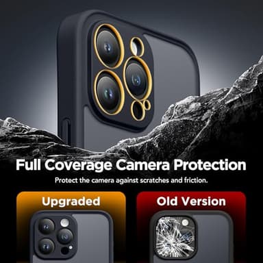 Magnetic for iPhone 16 Pro Case with Camera Control Button, Compatible with MagSafe, [Full Camera Protection][Privacy Screen Protector] Non-slip Translucent iPhone 16 Pro Phone Cover (Matte Black) - Image 7