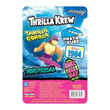 Super7 Thrilla Krew Thrilla Gorilla - 3.75" Thrilla Krew Action Figure with Accessory Classic Surf and Skateboard Collectibles and Retro Toys - Image 3
