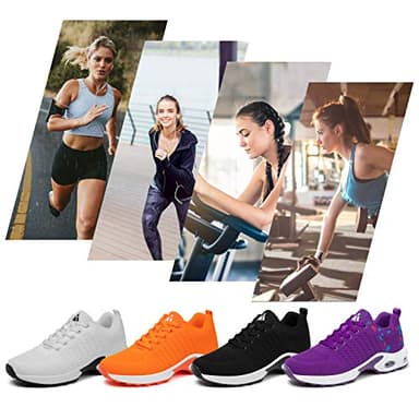 Mishansha Women's Sneakers Air Cushion Ultra Light Super Comfy Athletic Walking Shoes Gym Tennis Trail Running Shoes Black 7 - Image 7