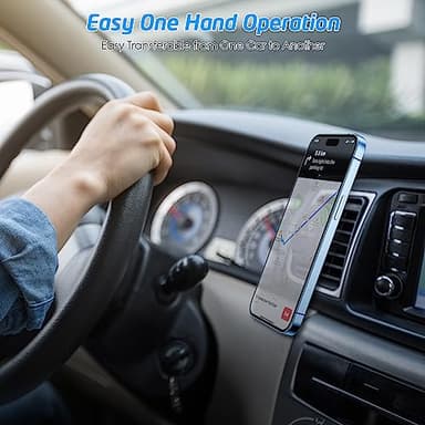 Magnetic Phone Holder for Car, WixGear [2 Pack] Universal Air Vent Magnetic Phone Mount for Car, Car Phone Holder Mount for Cell Phones and Mini Tablets with 4 Metal Plates - Image 3