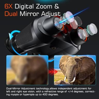 3D VR Night Vision Goggles,8K UHD Night Vision Binoculars for Adults, Auto Wake and Seamless 3D Integration Tech,Infrared Goggles, Rechargeable with 8K Photo&4K Video - Image 7