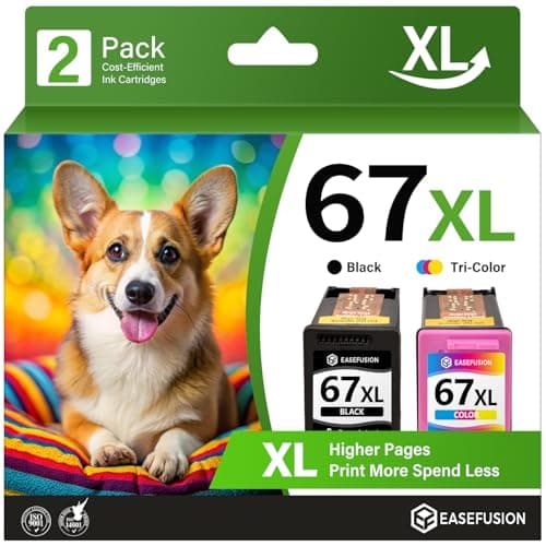 67XL Ink Cartridges Black Color Combo Pack Replacement for HP Ink 67 HP67XL 67 XL Compatible with DeskJet 2755e 2700 2700e 4155e 4100 Envy 6000 6055e 6455e Printer - Image 1