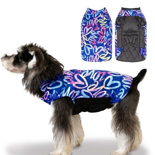 CuteBone Winter Dog Coat - Waterproof & Windproof Jacket for Small to Large Dogs - Reversible Soft Vest with Adjustable Thick Lining & Leash Hole - Image 1