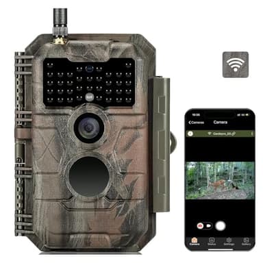 GardePro E6 Trail Camera WiFi 48MP 1296P Game Camera with No Glow Night Vision Motion Activated Waterproof for Wildlife Deer Scouting Hunting or Property Security, Camo - Image 1