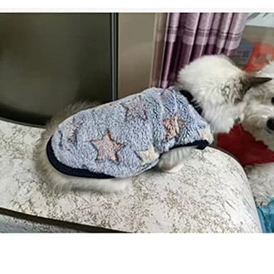 ANIAC Bunny Clothes for Rabbits Warm Kitten Vest Fleece XXXS Dog Shirt Cozy T-Shirt for Bunny Guinea Pig Ferret Puppy Mini Dog and Small Animals (XS, Navy Blue with Star) - Image 4