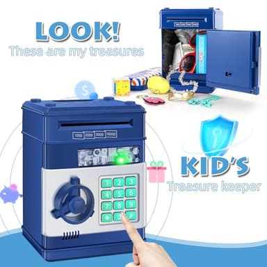 Saidrip Piggy Bank for Kids, Money Bank Toys for Ages 6 7 8 10 11 12 13, Electronic Cash Coin Money Saving Box， Birthday for 8 9 10 Year Old Boys Girls - Image 6