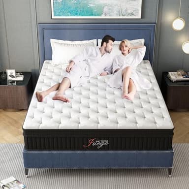 Juego Queen Mattress, 12 Inch Mixed Memory Foam Mattress. Bagged Spring, Zoned Pressure Relief, Medium Firm Feel, Motion Isolation, Deep Sleep, Certified Safe Foams and Fabric, CertiPUR-US,Black - Image 7