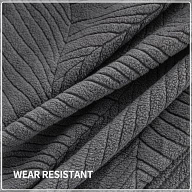 QIANMEW Couch Covers for Sectional Sofa, Washable Stretch Soft Sofa Cushion Covers L Shape Sofa Slipcovers Anti Slip Furniture Decor Protector for Pets (3 Seaters Covers+1 Chaise Cover,Dark Gray) - Image 3